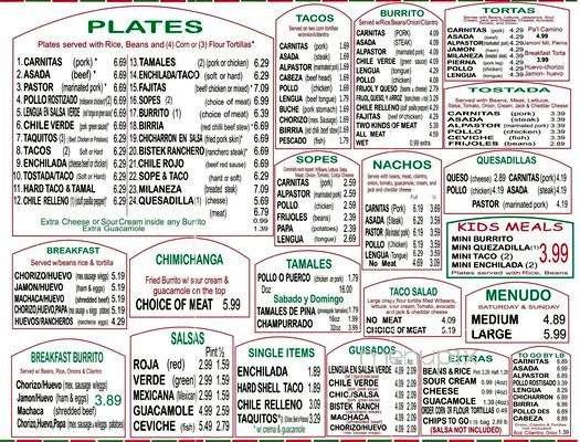 El Camino Real Mexican Food - Fullerton, CA menu_pic