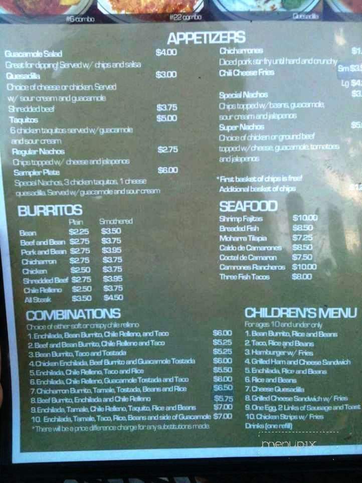 La Cocinita Mexican Restaurant - Denver, CO menu_pic