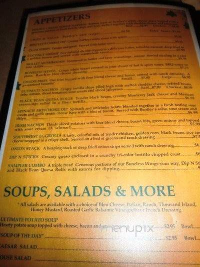 Bentley's Grill - Camden, AR menu_pic