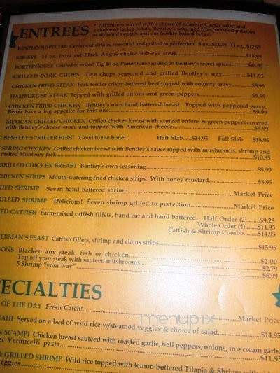 Bentley's Grill - Camden, AR menu_pic
