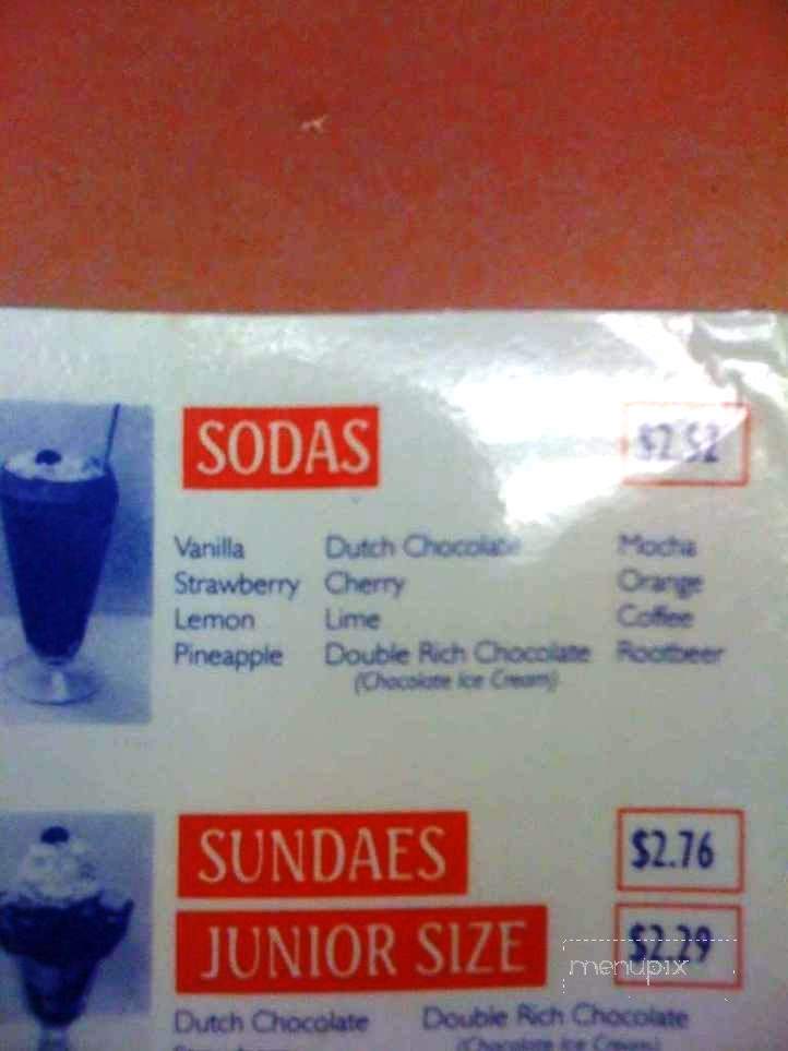 Cammie's Old Dutch Ice Cream - Mobile, AL menu_pic