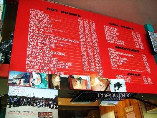 Chill Out Cafe - Santa Cruz, CA menu_pic