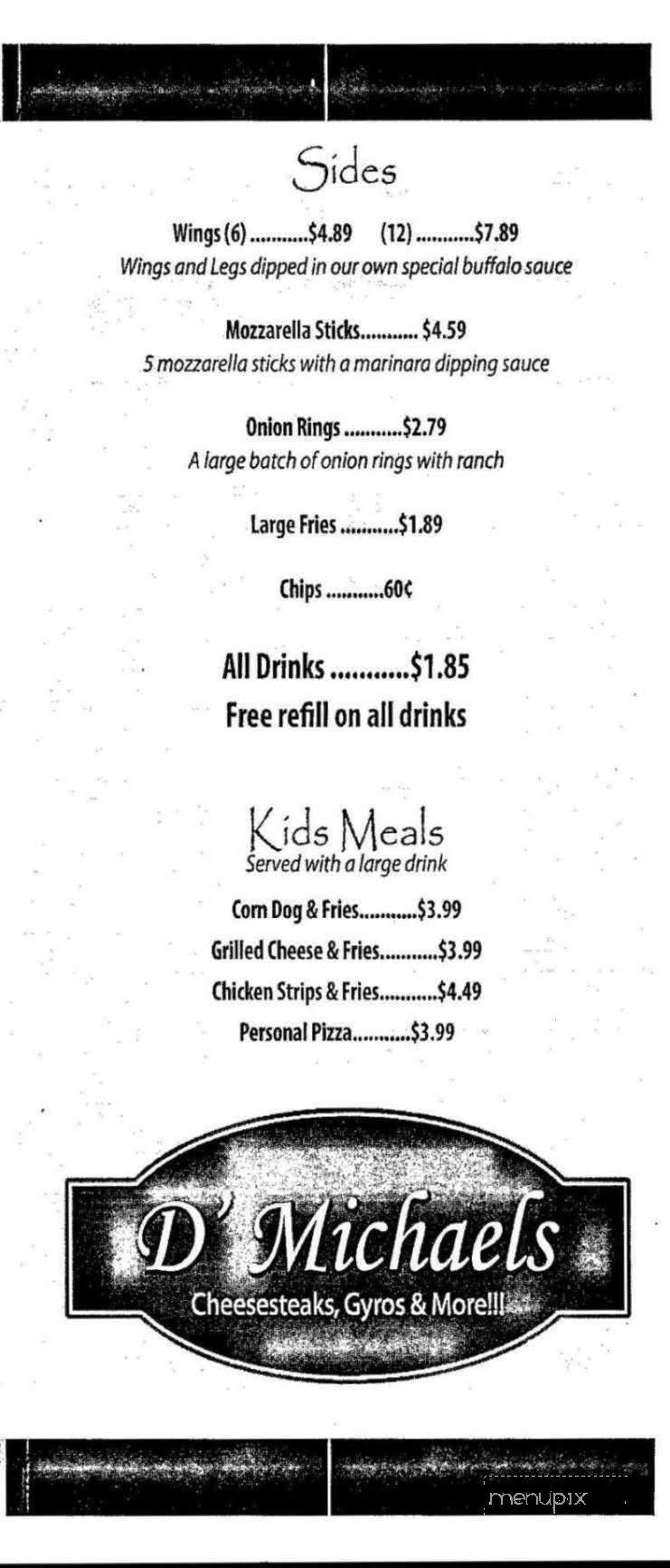 D'Michaels - Theodore, AL menu_pic