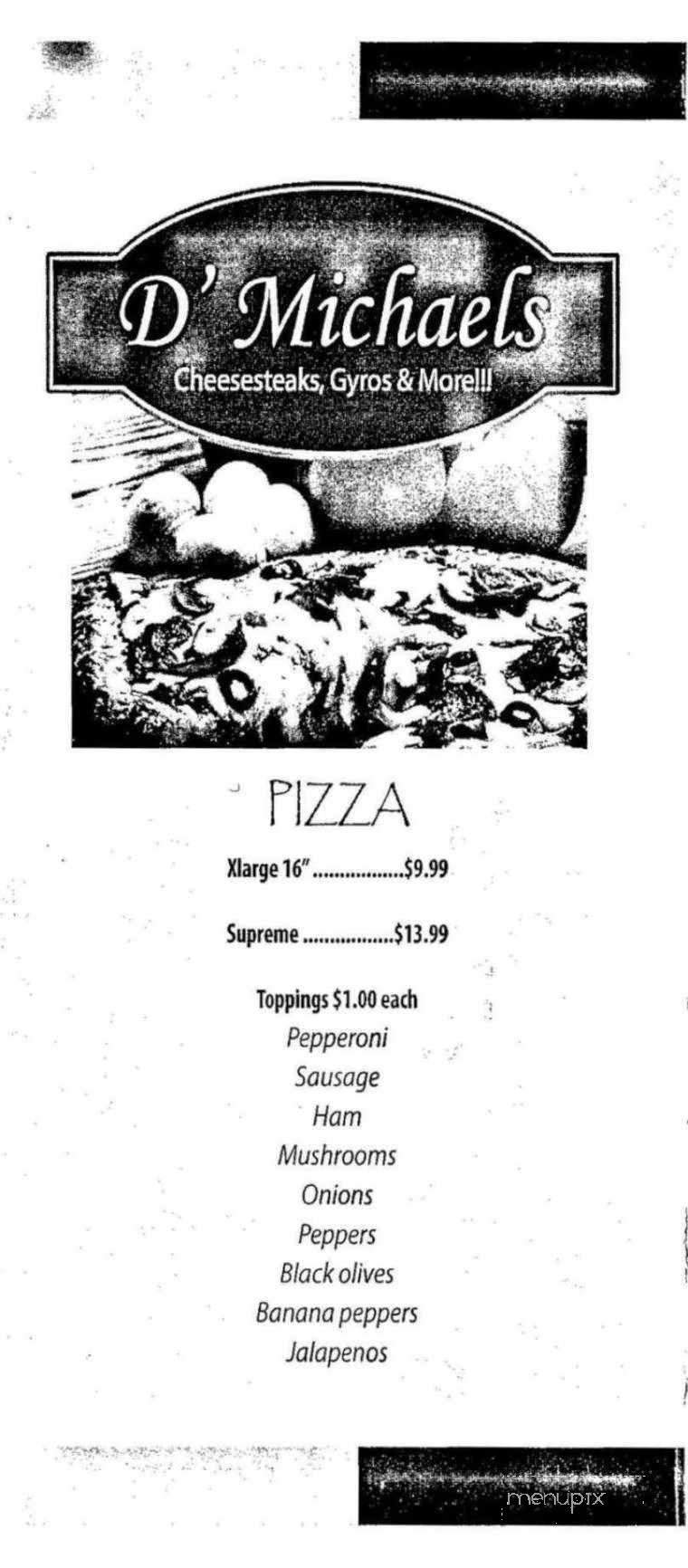 D'Michaels - Theodore, AL menu_pic