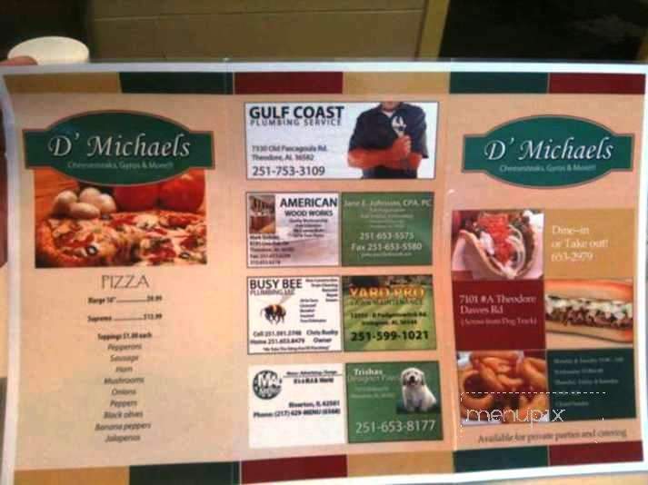 D'Michaels - Theodore, AL menu_pic
