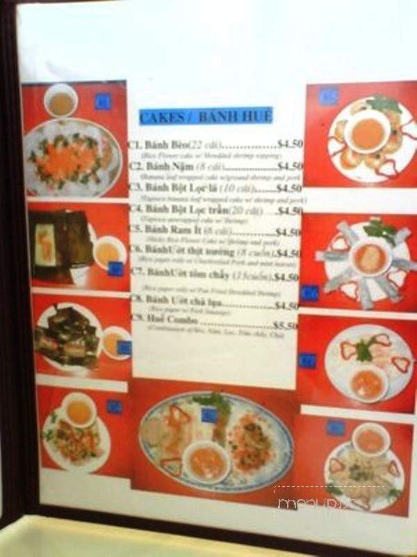 Kim Hoa Hue Restaurant - El Monte, CA menu_pic