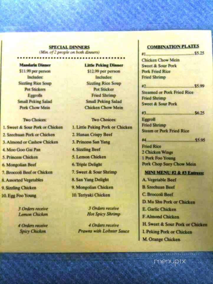 Little Peking Restaurant - Fresno, CA menu_pic