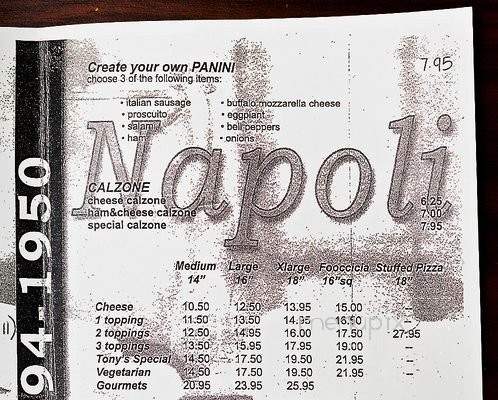 Bella Napoli Pizza Bistro - Walnut, CA menu_pic