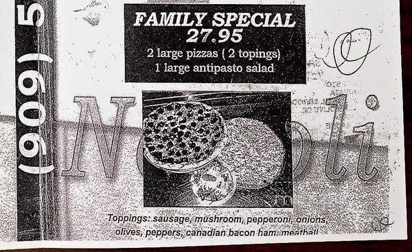 Bella Napoli Pizza Bistro - Walnut, CA menu_pic
