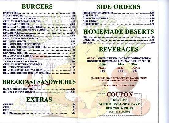 Fresh & Meaty Burgers - Los Angeles, CA menu_pic