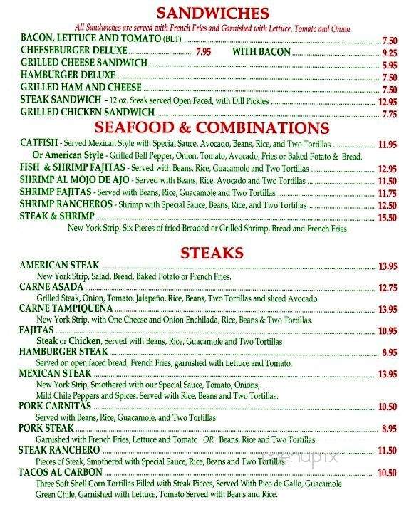 Gregorio's - Lakewood, CO menu_pic
