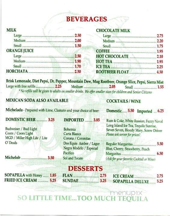 Gregorio's - Lakewood, CO menu_pic