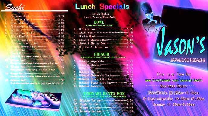 Jason's Japanese Hibachi Express - Trenton, OH menu_pic