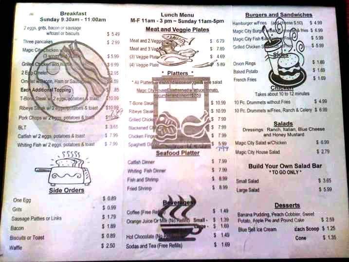 Magic City Grill - Birmingham, AL menu_pic