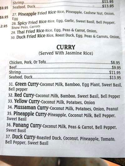 Thai Table - Oceanside, CA menu_pic