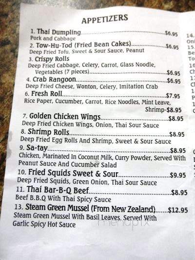 Thai Table - Oceanside, CA menu_pic