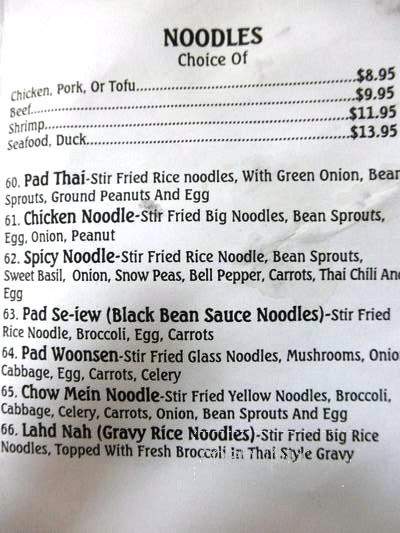 Thai Table - Oceanside, CA menu_pic
