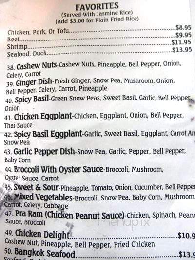 Thai Table - Oceanside, CA menu_pic
