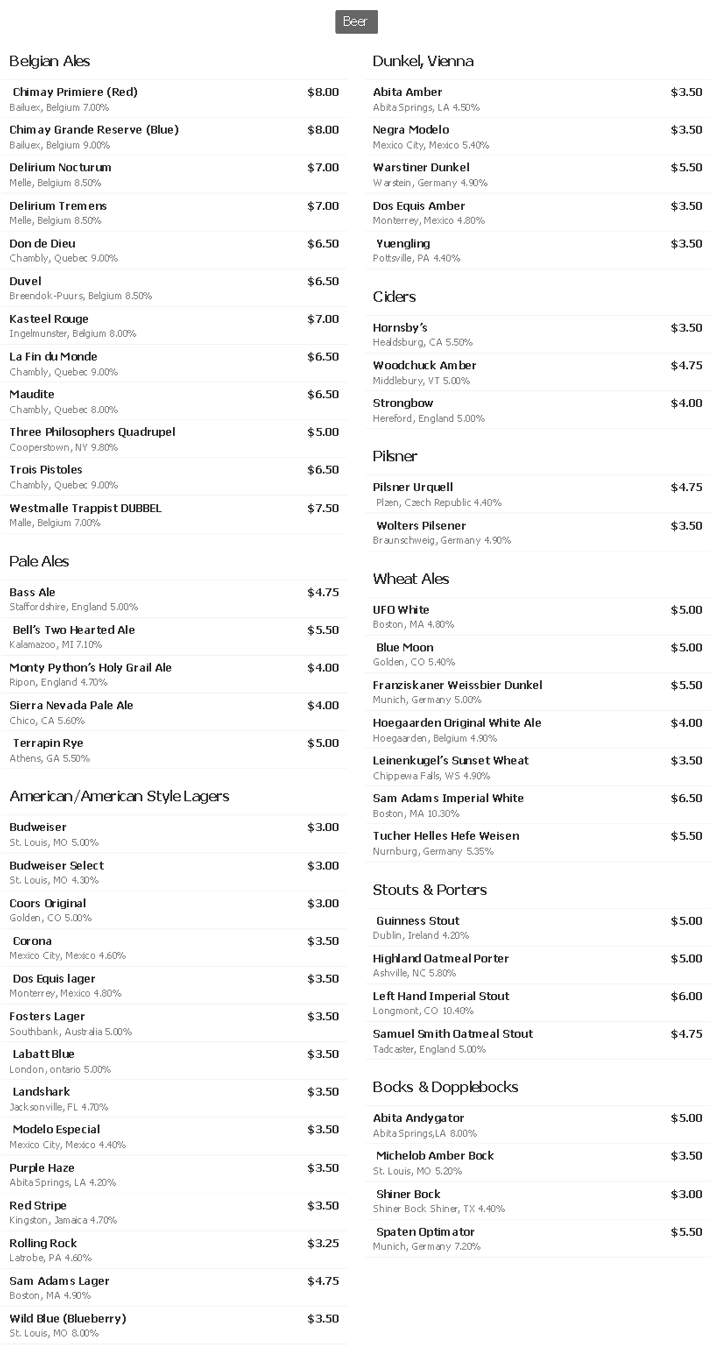 Wilhagan's Of Tuscaloosa - Tuscaloosa, AL menu_pic