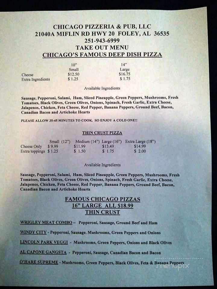 /504155/Chicago-Pizzeria-Pub-Foley-AL - Foley, AL