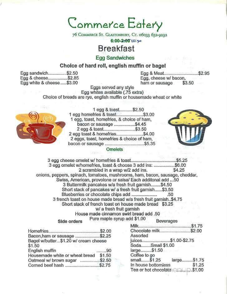 Commerce Eatery - Glastonbury, CT menu_pic