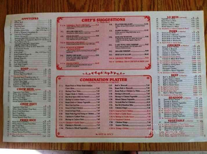 Diamond Chinese Restaurants - Niantic, CT menu_pic