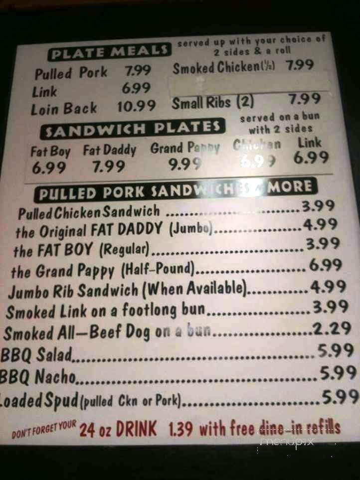 Fat Daddy's - Russellville, AR menu_pic