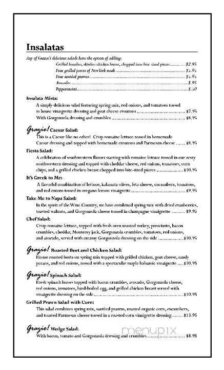 Grazie - Novato, CA menu_pic