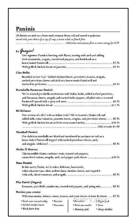Grazie - Novato, CA menu_pic