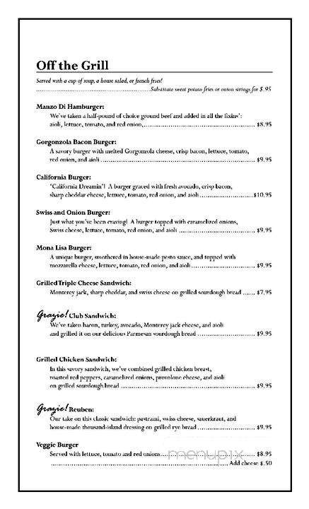 Grazie - Novato, CA menu_pic
