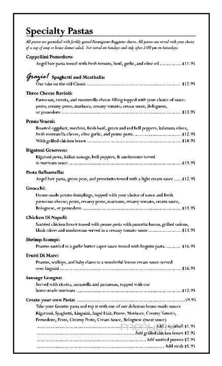 Grazie - Novato, CA menu_pic