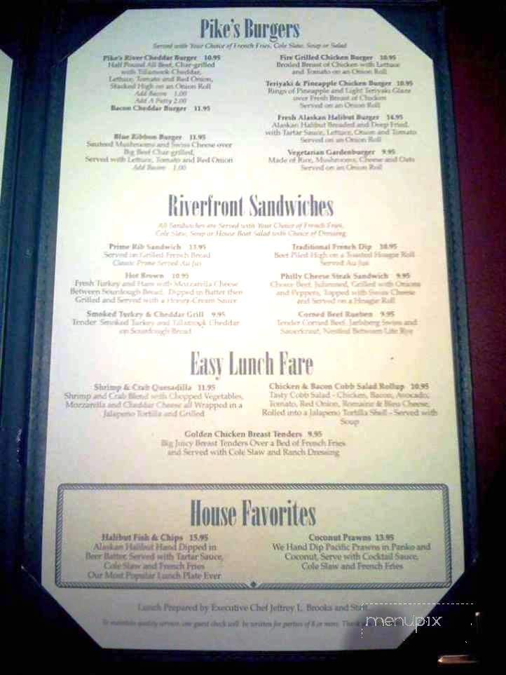 Pike's Landing - Fairbanks, AK menu_pic
