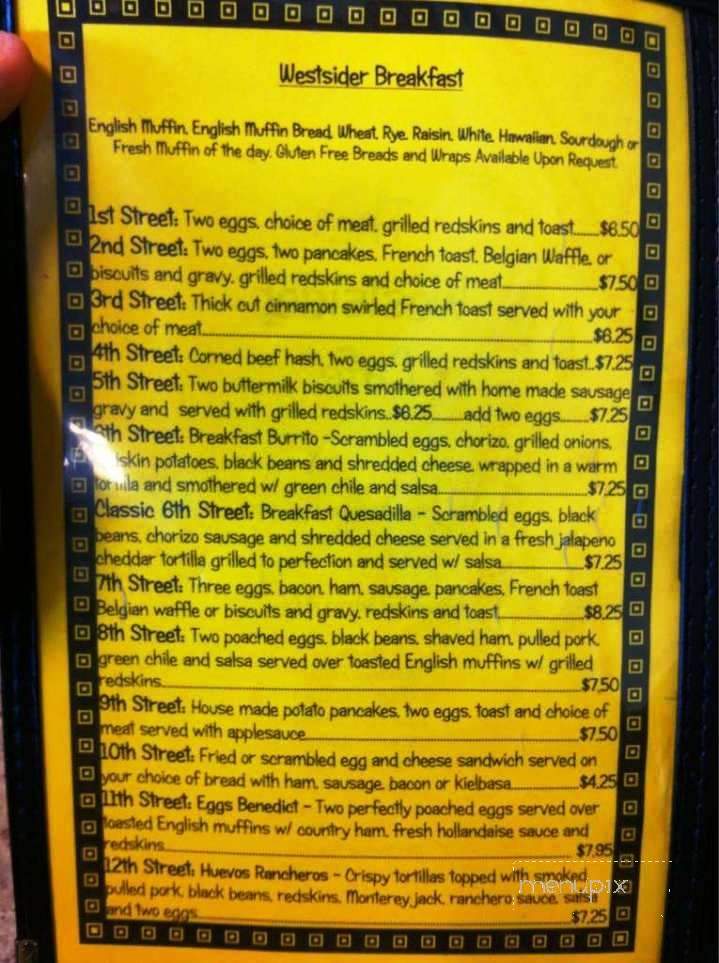 The Westsider Cafe - Grand Rapids, MI menu_pic