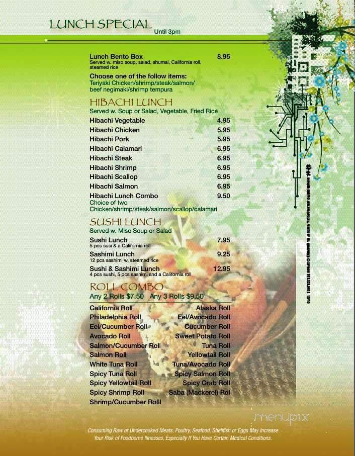 Miyabi - Johnson City, TN menu_pic