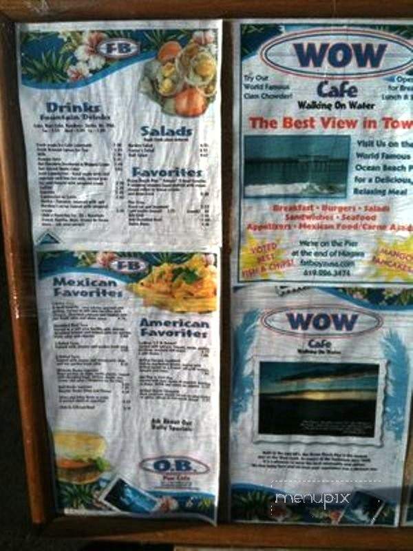 Ocean Beach Pier Cafe - San Diego, CA menu_pic