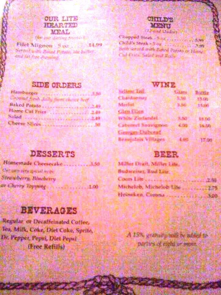 Conestoga Steakhouse - Dothan, AL menu_pic