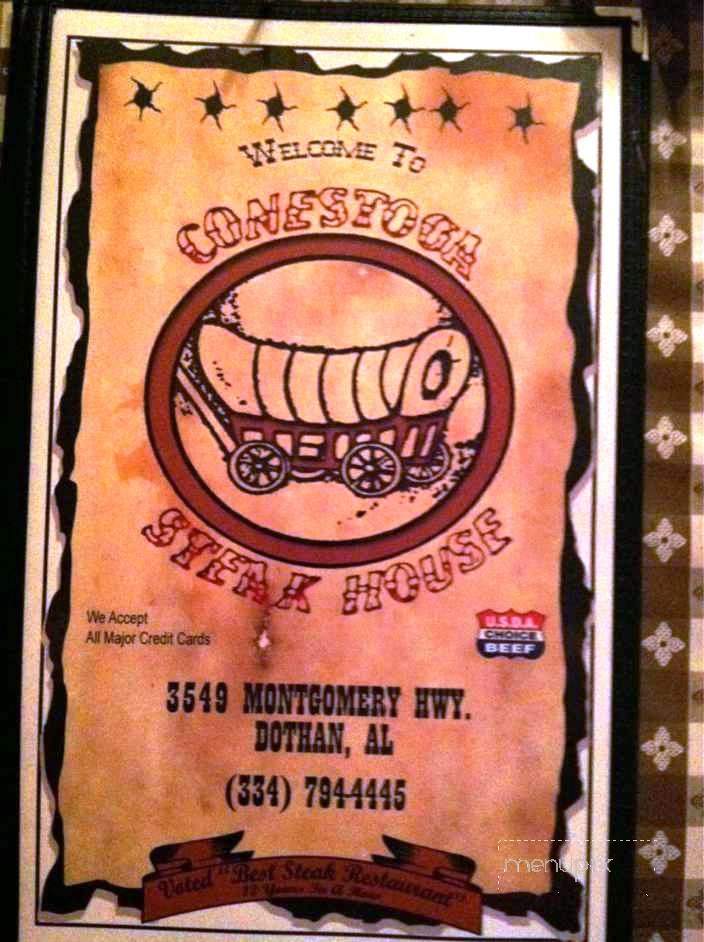 Conestoga Steakhouse - Dothan, AL menu_pic