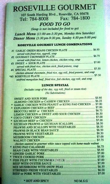 Roseville Gourmet - Roseville, CA menu_pic