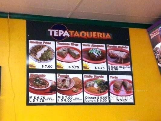 Tepa Taqueria - Stockton, CA menu_pic