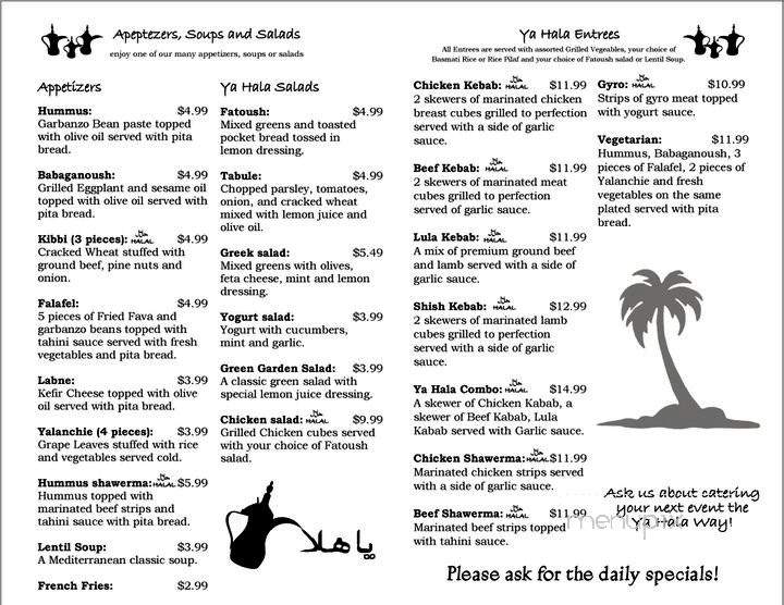 Ya Hala - Fresno, CA menu_pic