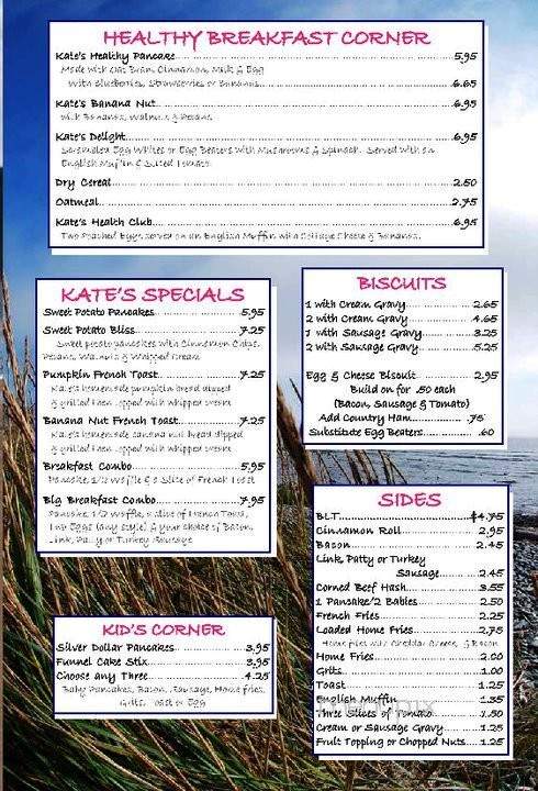 Kate's Pancake House - Carolina Beach, NC menu_pic