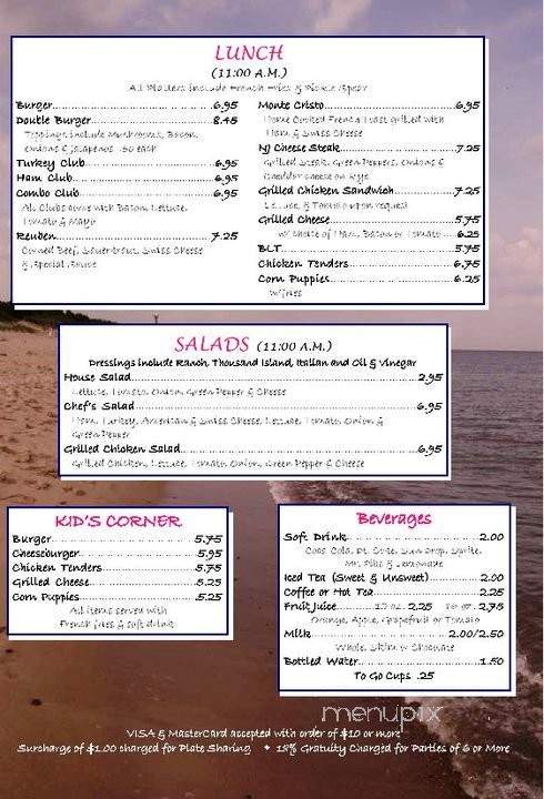 Kate's Pancake House - Carolina Beach, NC menu_pic