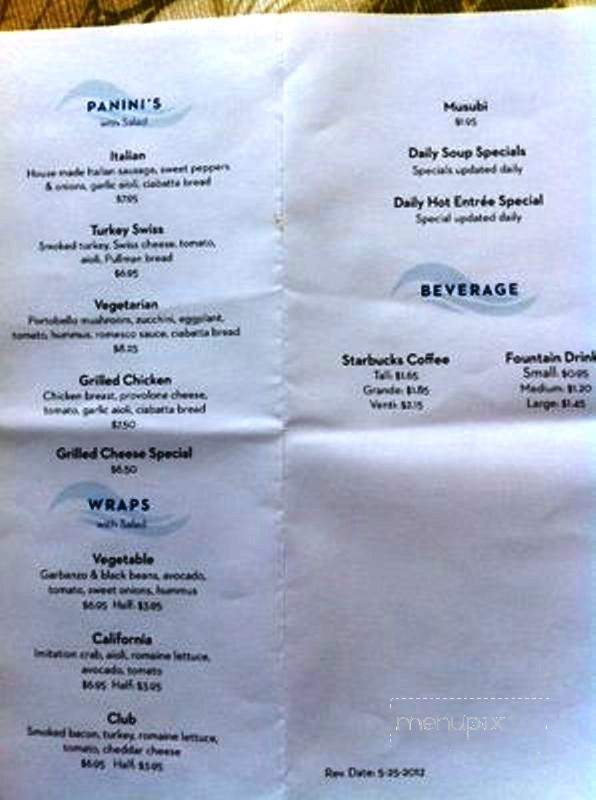 Cafe Blue Inc - Honolulu, HI menu_pic