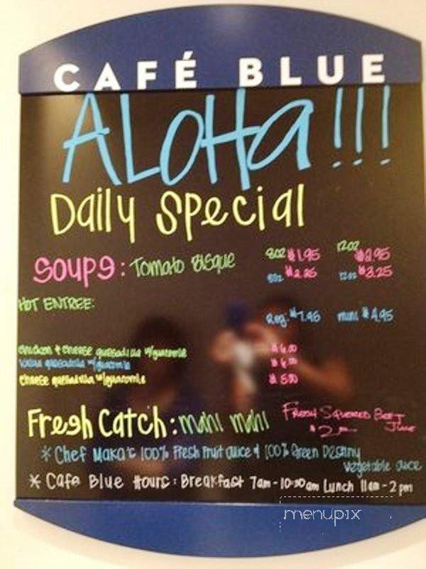 Cafe Blue Inc - Honolulu, HI menu_pic