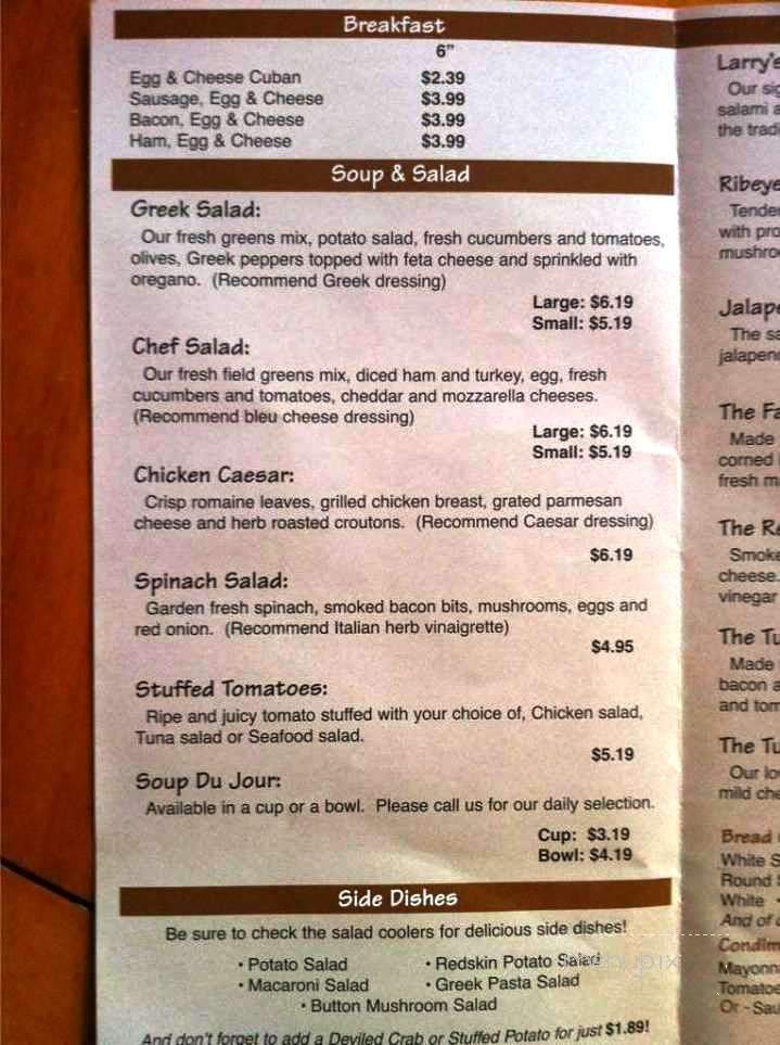 Larry's Deli & Express Food - Land O'Lakes, FL menu_pic
