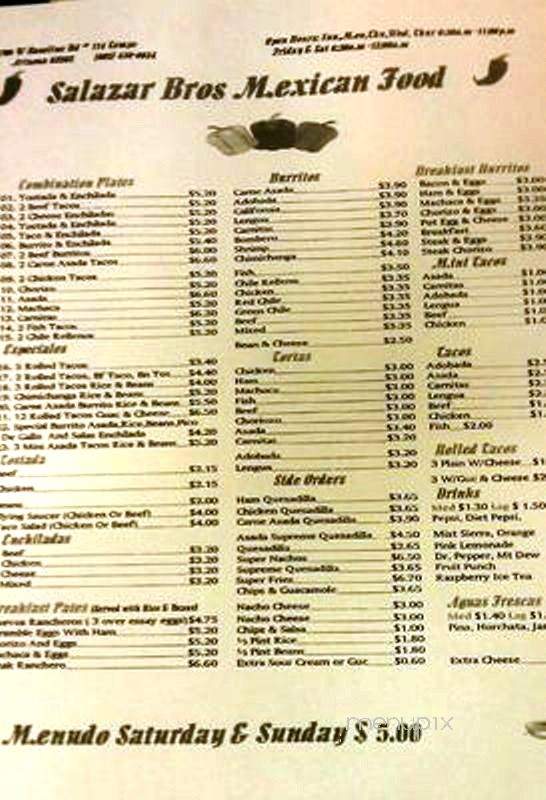 /822159/Salazar-Brothers-Mexican-Food-Menu-Tempe-AZ - Tempe, AZ