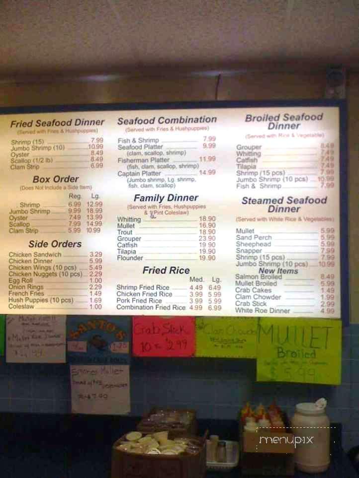 Blue Sea Fish Market - Tampa, FL menu_pic
