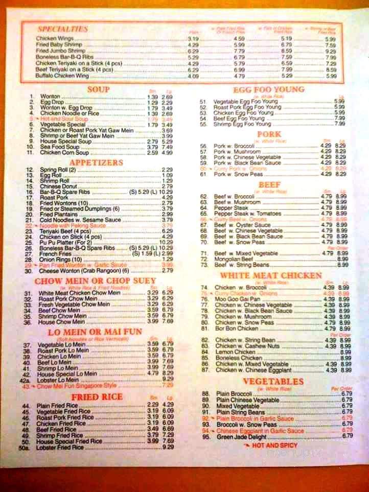 Plum Tree - St Cloud, FL menu_pic
