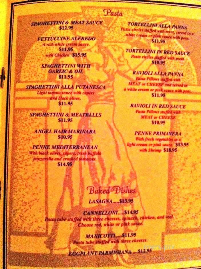 Menu of Sorrento Italian Restaurant in Jacksonville, FL 32217