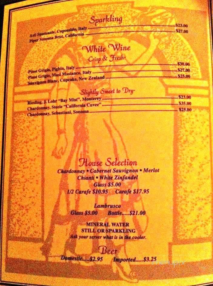 Sorrento Italian Restaurant - Jacksonville, FL menu_pic